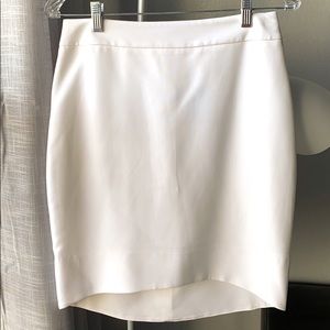 NWT High-low hem pencil skirt white